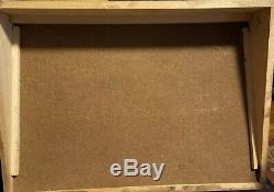 Vintage 1950s Buck Knife General Store Counter Display Case Sign Dovetail Wood
