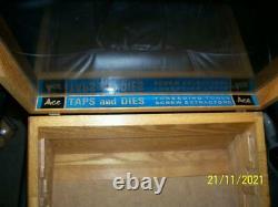 Vintage Ace Taps & Dies Henry Hanson Hardware Store Wood Display Case 1950's