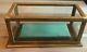Vintage / Antique Oak Wood Glass Top Counter Table Display Case