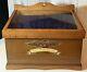 Vintage Antique Revere Pewter Jewelry Wood 7 Drawer Display Case Only Storage