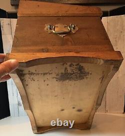 Vintage Antique Revere Pewter Jewelry Wood 7 Drawer Display Case Only Storage