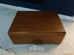 Vintage /Antique Wood Wooden Display Box Case With Further Pull Drawer Display