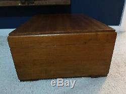 Vintage /Antique Wood Wooden Display Box Case With Further Pull Drawer Display