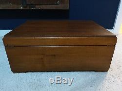 Vintage /Antique Wood Wooden Display Box Case With Further Pull Drawer Display