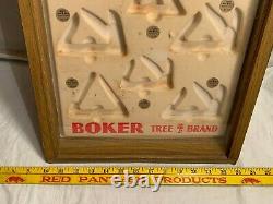 Vintage BOKER TREE BRAND 10 Knife STORE DISPLAY Case Stand WOOD 17 x 13 x 8