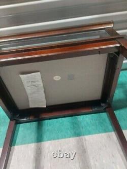 Vintage Bombay Company Display shadow Box End Table Wood Glass Curio Case