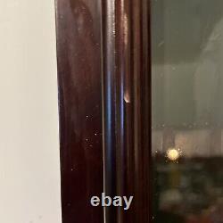 Vintage Bombay Mahogany 60 Spoon Display Case Hinged Glass Door VGC