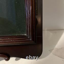 Vintage Bombay Mahogany 60 Spoon Display Case Hinged Glass Door VGC