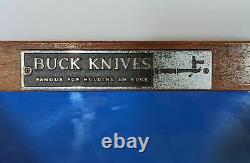 Vintage Buck Knife Wood Glass Tabletop Counter Advertising Display Case