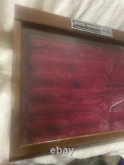 Vintage Buck Knives Dovetailed Wood Case Advertising Salesman Store Display