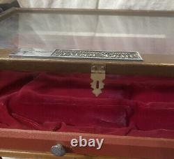 Vintage Buck Knives Dovetailed Wood Case Advertising Salesman Store Display