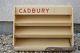Vintage Cadbury's Chocolate Bar Counter Wood Display Case Advertising Sign Rare