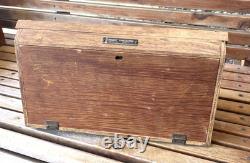 Vintage Camillus Pocket Knife Glass & Wood Counter Store Display Case! No Key