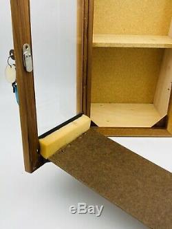 Vintage Case XX Knife Display Wood Cabinet Stand Counter Top Oak Lock Key Knives
