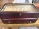 Vintage Cherry Wood 60 Pen Display Case With Glass Top Drawer Storage Eureka