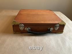 Vintage Colt Woodsman Wood Display Case With Grips And Manuals