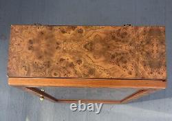 Vintage Cristom Ltd 21 Smoking Pipe Burl Wood Display Cabinet Made In Italy