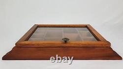 Vintage Curio Cabinet Display Case Knick Knack Shelf Mahogany Country Primitive