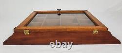 Vintage Curio Cabinet Display Case Knick Knack Shelf Mahogany Country Primitive