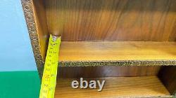Vintage Curio Wood Miniatures Trinket Display Case Wall Mounted tow Shelves