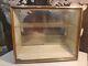 Vintage Custom Made Wooden Sliding Glass Tabletop Store Display Curio Cabinet
