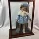 Vintage Danbury Mint Shirley Temple Porcelain 16 Doll With Wood Display Case