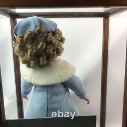 Vintage Danbury Mint Shirley Temple Porcelain 16 Doll with Wood Display Case