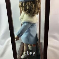Vintage Danbury Mint Shirley Temple Porcelain 16 Doll with Wood Display Case