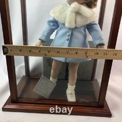 Vintage Danbury Mint Shirley Temple Porcelain 16 Doll with Wood Display Case