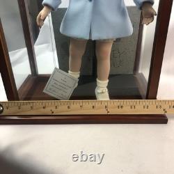 Vintage Danbury Mint Shirley Temple Porcelain 16 Doll with Wood Display Case