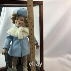 Vintage Danbury Mint Shirley Temple Porcelain 16 Doll with Wood Display Case
