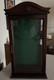 Vintage Dark Wood Doll Display Case With Glass Hinged Door. 19 X 10 X 6