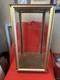 Vintage Display Glass Case Wood Frame Doll Brass Rotating