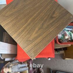 Vintage Display Glass Case Wood Frame Doll Brass Rotating