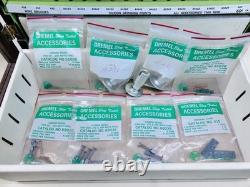 Vintage Dremel Store Display Case Wood Cabinet Accessory Center 41pc 1960s