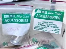 Vintage Dremel Store Display Case Wood Cabinet Accessory Center 41pc 1960s