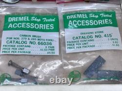 Vintage Dremel Store Display Case Wood Cabinet Accessory Center 41pc 1960s