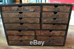 Vintage Drugstore Advertising Display ACE Dressing Combs Wood Case & Wood Boxes