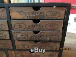 Vintage Drugstore Advertising Display ACE Dressing Combs Wood Case & Wood Boxes