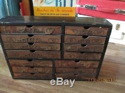 Vintage Drugstore Advertising Display ACE Dressing Combs Wood Case & Wood Boxes