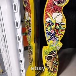 Vintage Ed Hardy Yellow Sunglasses Wood Display Case Holder