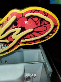Vintage Ed Hardy Yellow Sunglasses Wood Display Case Holder