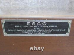 Vintage Esco Store Display Case Glass Wood Frame 2 Drawer Boston Mass