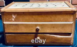 Vintage Esterbrook Fountain Pen Wooden Display Case Collectors! 11 X 12 X 7