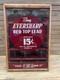 Vintage Eversharp Red Top Lead Counter Top Advertising Display Case Wood & Glass