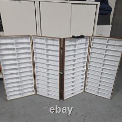 Vintage Folding Optical Sales Rep Display Case 144 Slot Eyeglass Sunglasses Wood