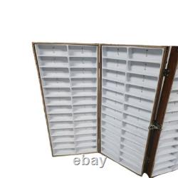 Vintage Folding Optical Sales Rep Display Case 144 Slot Eyeglass Sunglasses Wood