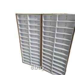 Vintage Folding Optical Sales Rep Display Case 144 Slot Eyeglass Sunglasses Wood