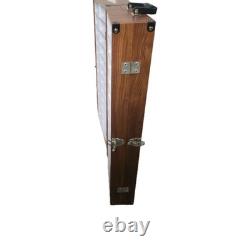 Vintage Folding Optical Sales Rep Display Case 144 Slot Eyeglass Sunglasses Wood