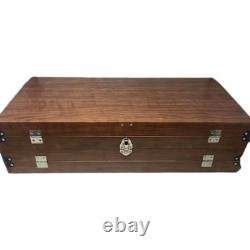 Vintage Folding Optical Sales Rep Display Case 144 Slot Eyeglass Sunglasses Wood
